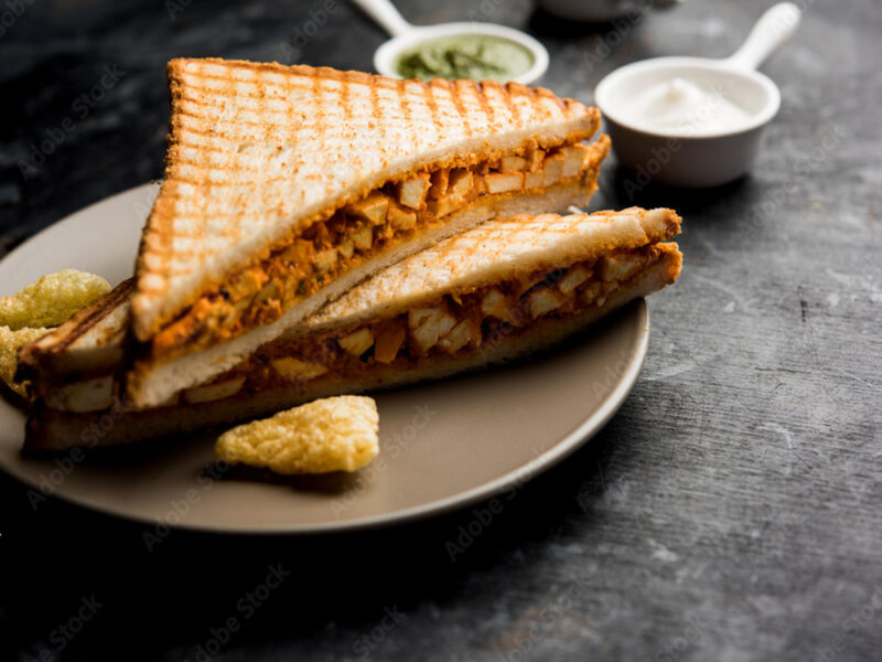 Paneer tikka sandwich